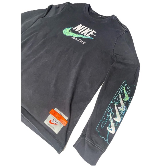 Nike Other - Nike Drip Wash Graphic T-shirt Men's Adult Large Black Long Sleeve Hype Beast